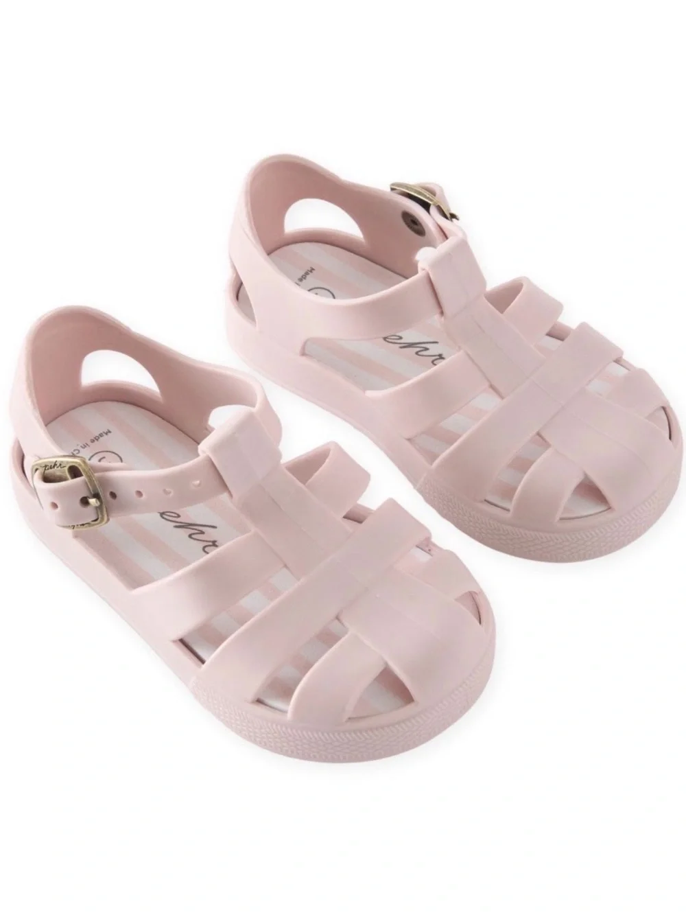 Pehr Fisherman Sandals Powder Pink Kids Size 8 Blush Jelly Waterproof - NWOT